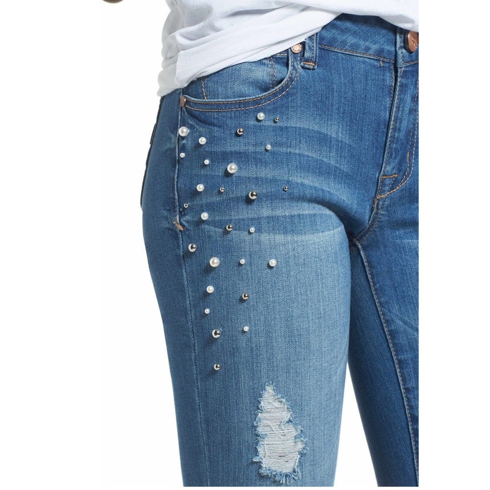 Pearl Studded Skinny Jean